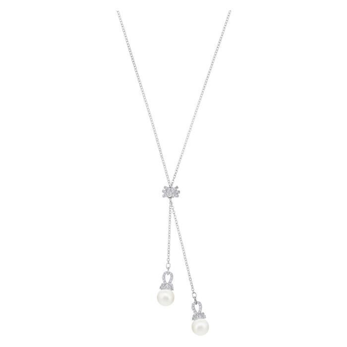 Sautoir - Collier - Collier en Y Swarovski Originally - Matière:Plaqué