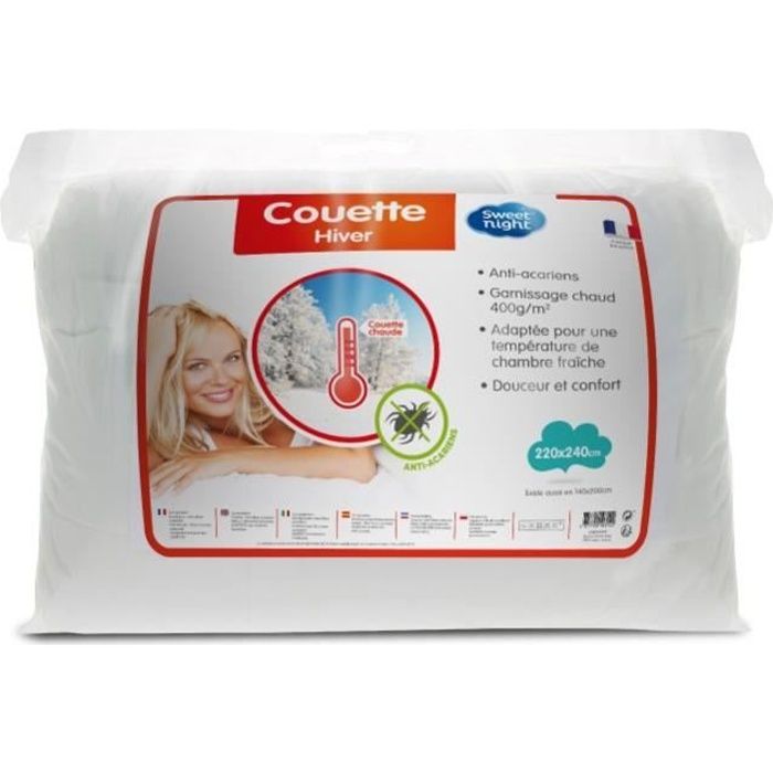 SWEET HOME Couette Chaude Anti-Acariens SANITIZED 140x200 cm - Blanc