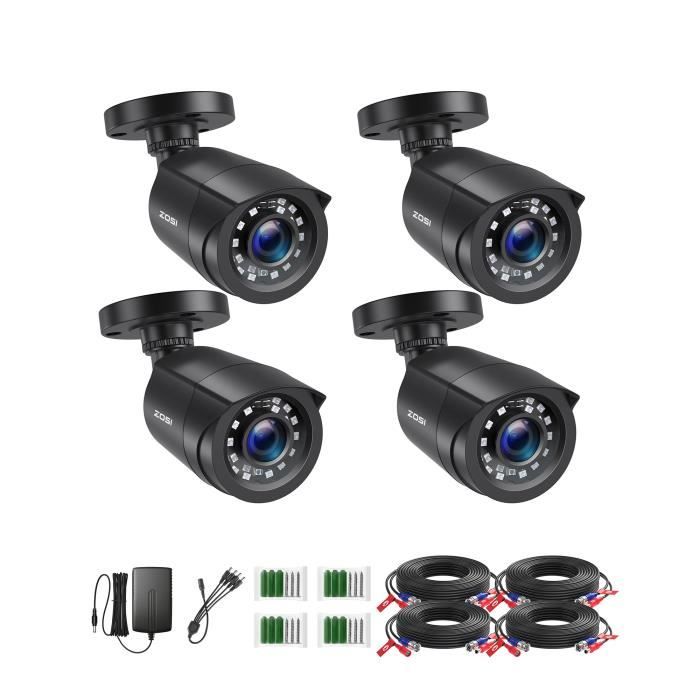 ZOSI 1080P TVI Kit Caméra Surveillance Exterieure IP66 IR Vision 30m Obectif 3.6mm - Caméra Surveillanc pour TVI Système de Sécurité