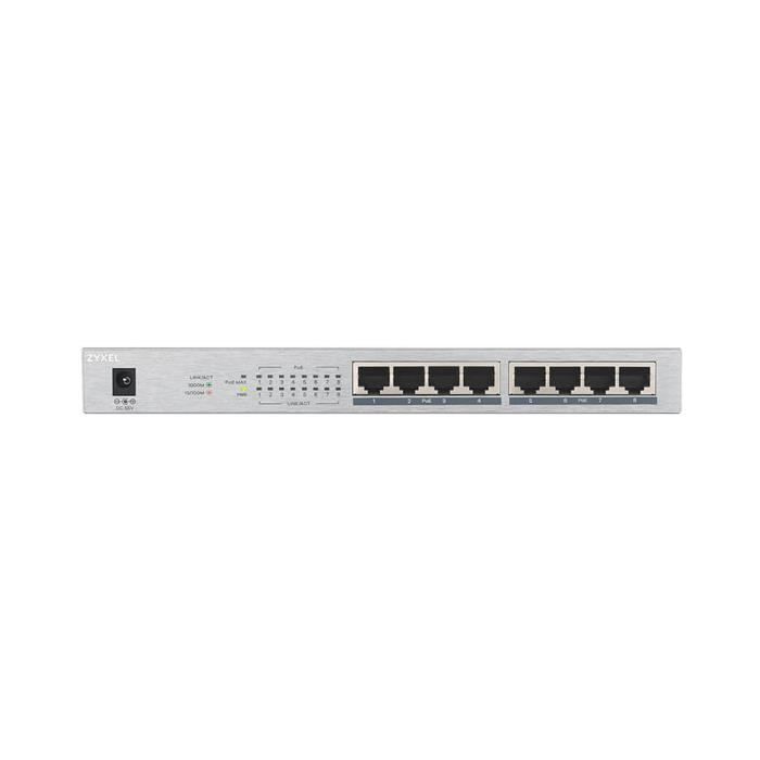 ZYXEL Commutateur Ethernet GS1008HP 8 Ports - 2 Couche supportée - Paire torsadée - Bureau