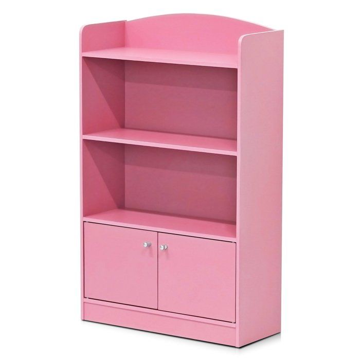 bibliotheque furinno - fr16121pk - stylish kidkanac bibliotheques, bois, rose, taille unique, dense, one size
