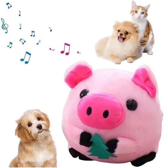 Comparer les prix de Jouet pour Chien Interactif, Jouet en Peluche Actif en Mouvement, Jouet de Balle Rebondissante pour Chiens,Interactive(Pink Pig)
