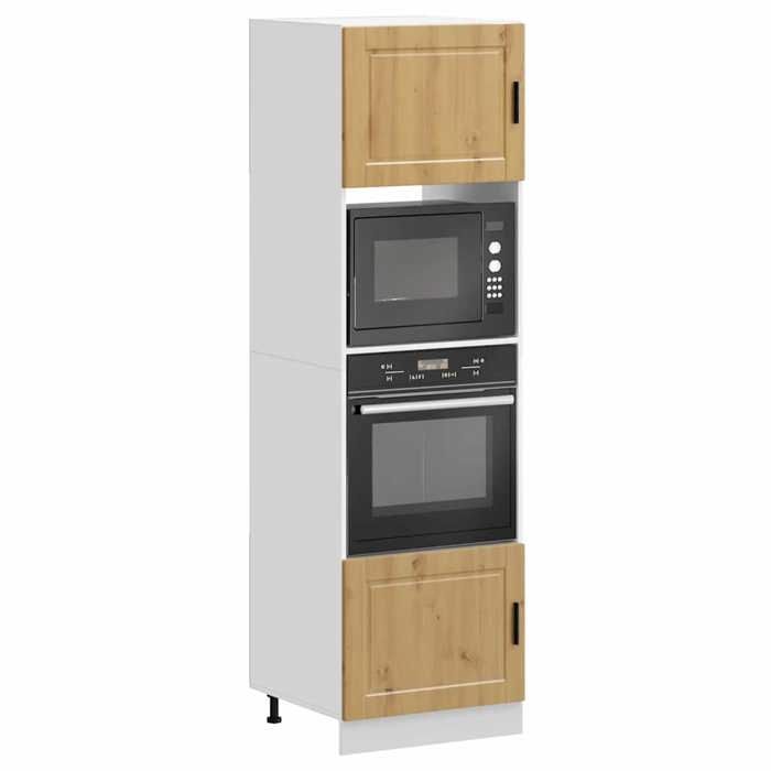 SALE 2025Commode bahut cuisine - Armoires de four - Lot de 2 - Porto - chêne artisanal - bois dingénierie548 Kg 2118