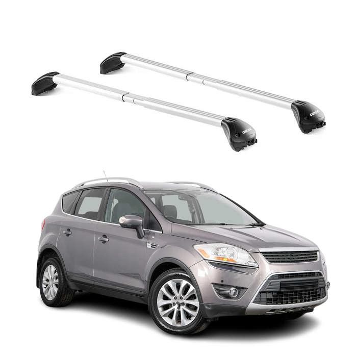 Barres De Toit Transversales Pour Ford Kuga 2013-2019 - Marque TURTLE, Amovibles, Garantie 2 Ans