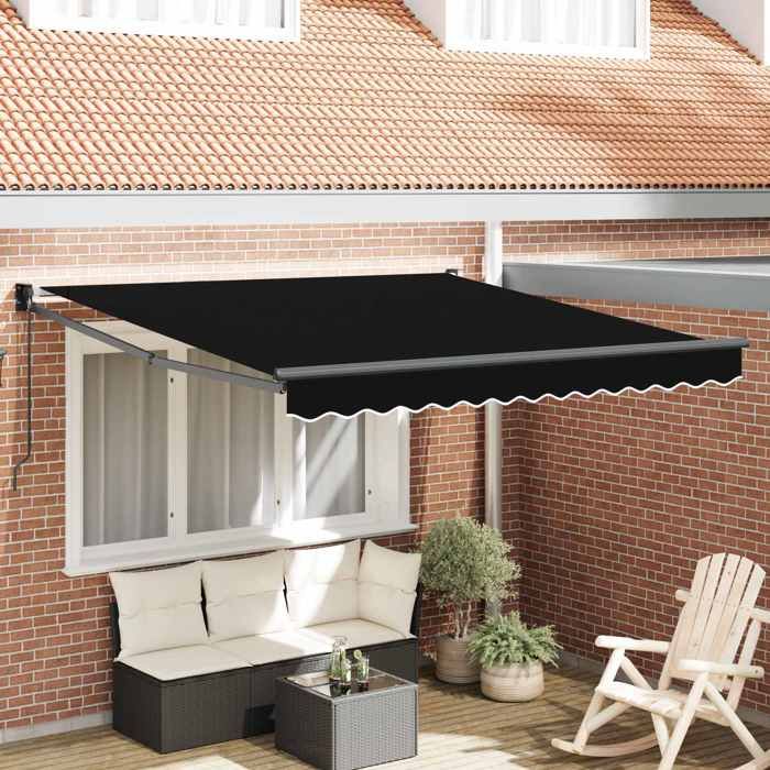 vidaXL Auvent rétractable Noir 300 x 250 x 165 cm 3330043