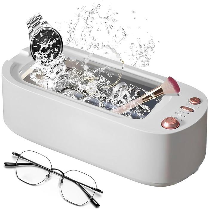 Nettoyeur à Ultrasons Professionnel Pour Bijoux Et Lunettes Fonctionnement A Un Seul Bouton Nettoyage Son 46 Khz Et Portable 89910906