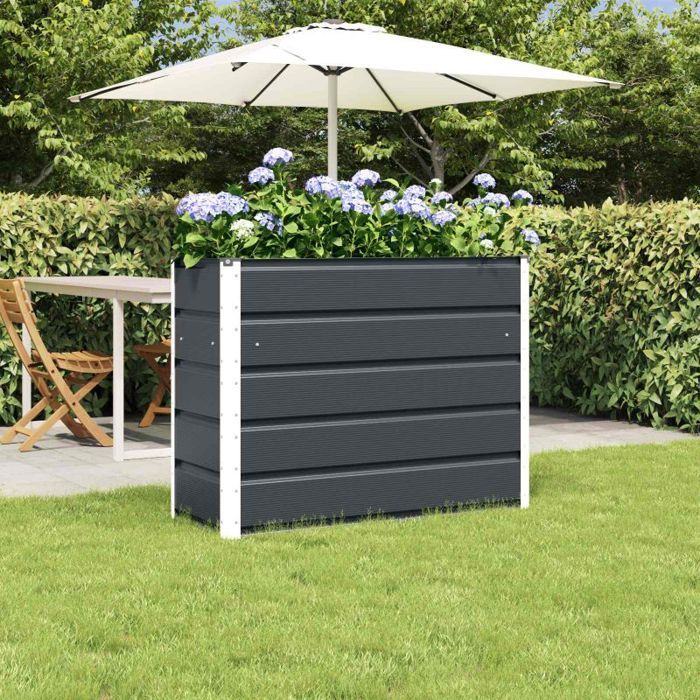 vidaXL Jardinière 100 x 40 x 75 cm Acier - vue 2