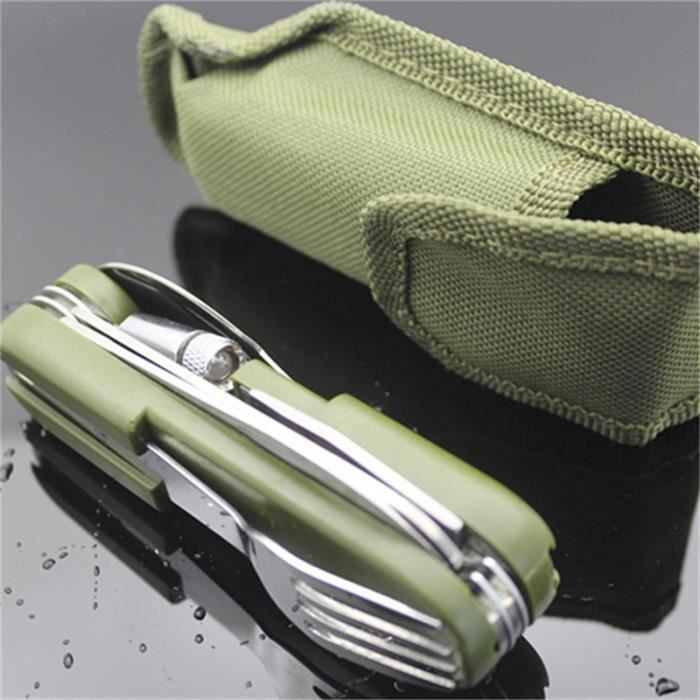 Vaisselle extérieure  Camping - Acier inoxydable - Pliable - Avec LED