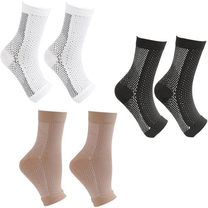 3 Paires Chaussettes de Compression Orthopédiques pour Homme et Femme Chaussettes de Contention pour Neuropathie