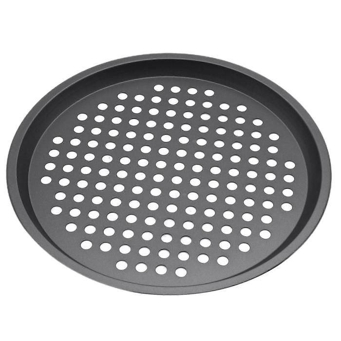 Moule à pizza antiadhésif résistant à la chaleur perforé circulaire 30 cm (12 pouces) compatible four pour grille-pain.