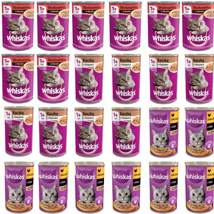 WHISKAS pâtée pour chat mélange de saveurs 24 x 400 g WHISKAS pâtée pour chat mélange de saveurs 24 x 400 g
