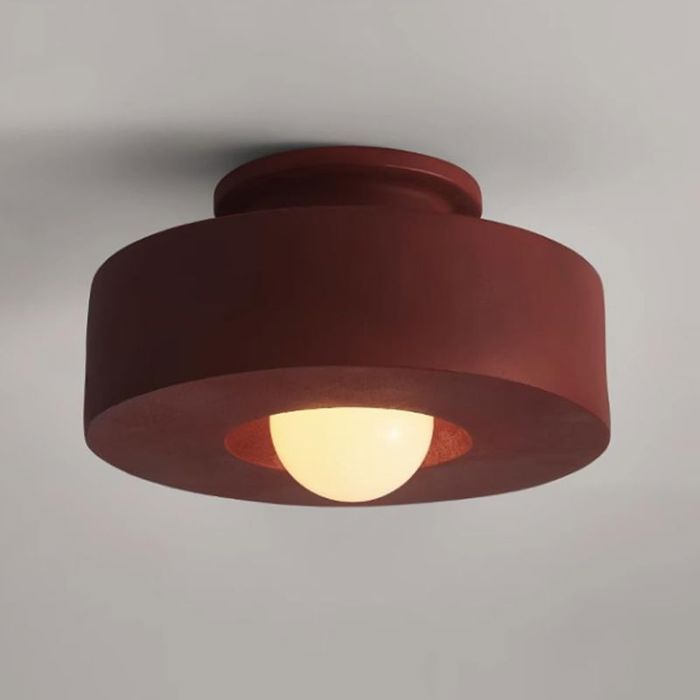 Plafonnier LED - PZCC - Wabi-Sabi - Style minimaliste japonais - LED économique - Rouge 30 cm