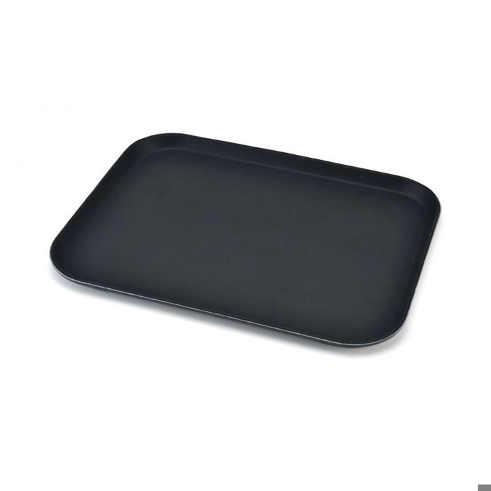 Plateau de Service Antidérapant Rectangulaire Noir plateau professionnel pour Café et Restauration - Largeur 36 x Longueur 46cm