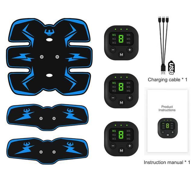 Ceinture Abdominale Electrostimulation KANGLANKAN – 8 Modes, 30 Niveaux, Électrodes Intégrées, Recharge USB-C, Ajustable