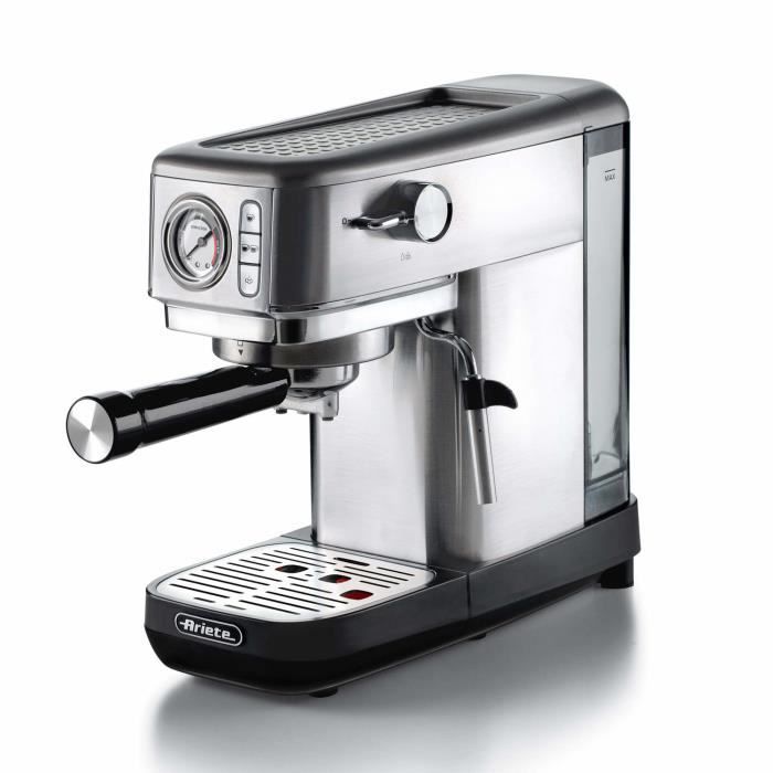 Machine à expresso - ARIETE - 1381 METAL SLIM - 15 bar - 11 L - Réservoir amovible