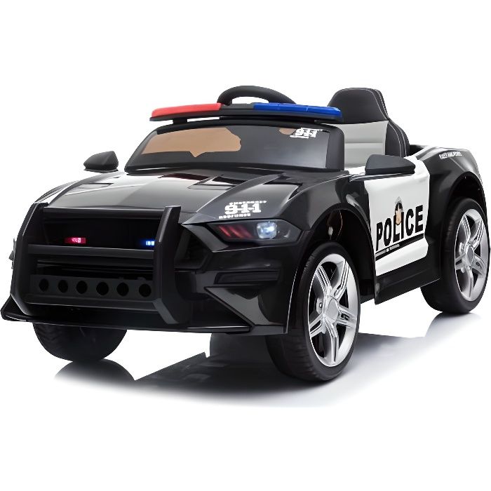 Voiture de police ATAA - Voiture &eacute;lectrique pour enfant avec batterie 12v et t&eacute;l&eacute;commande