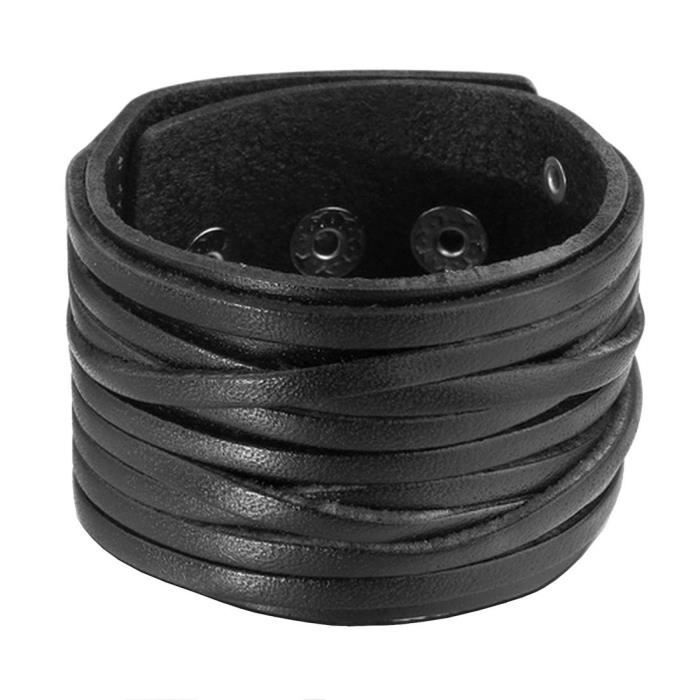 Bracelet Large en cuir pour femme la mode design en cuir avec
