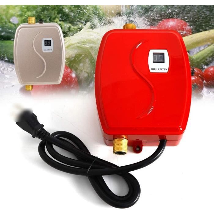 winterswet Mini Chauffe-Eau électrique instantané 3800W avec Dispositif de Chauffage Rapide deau de Cuisine à économie dénergie 