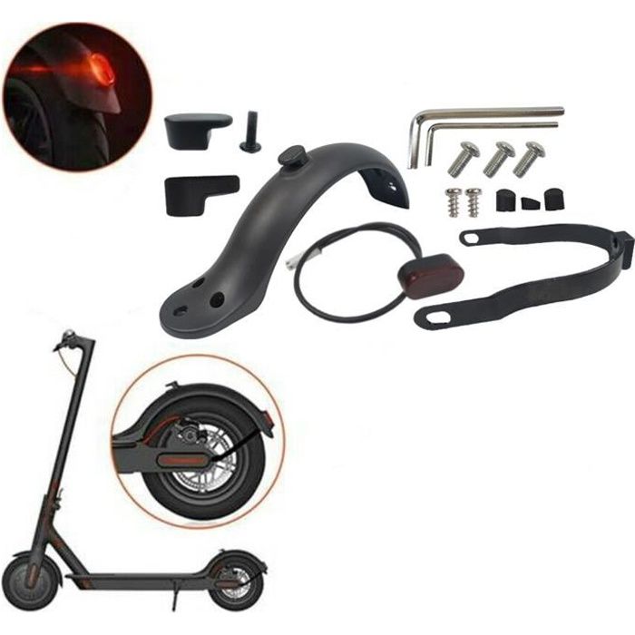 Garde-Boue Arrière MyBESTscooter Pour Xiaomi M365 / 1S / Essential / Pro / Pro 2 / Mi3 - Avec Feu Arrière Et Crochet