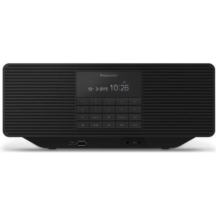 Radio numérique portable DAB Panasonic RX-D70BTEG-K avec lecteur CD, Bluetooth et fonction réveil