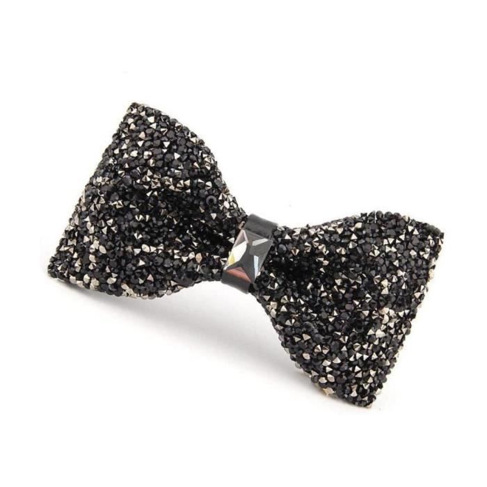 Broche Pendentif Nœud Papillon Strass Doré - Style Vintage Chic - Marque Parsarahgong