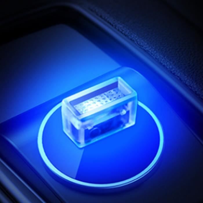 Veilleuse,Veilleuses LED USB pour voiture,ampoule décorative,lampe  portable,intérieur automatique- 3pcs-Blue-Usb plug