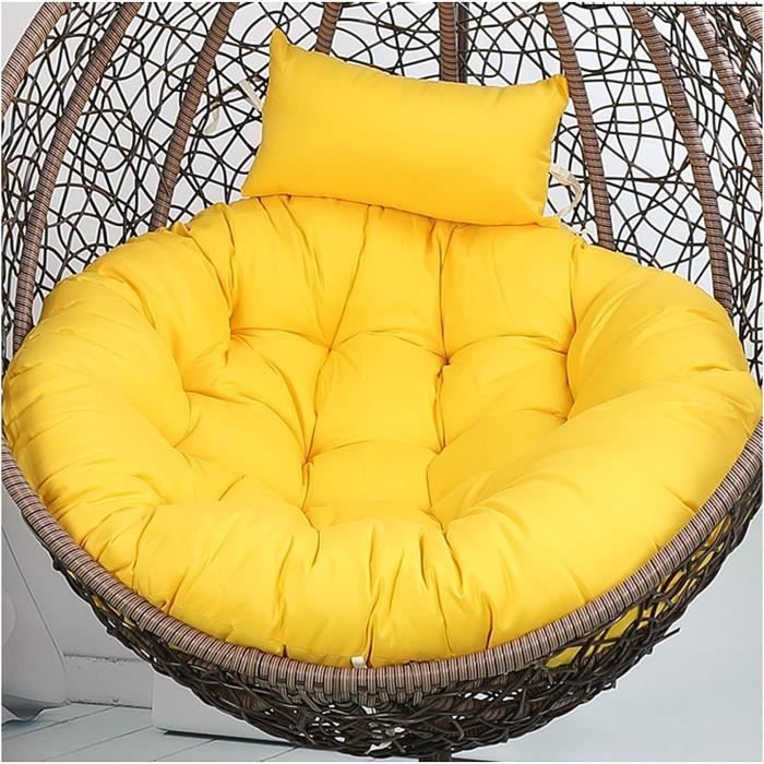Yahbrra Coussin Pour Chaise Suspendue Extérieure - Remplacement Confortable Avec Appui-tête, Gris