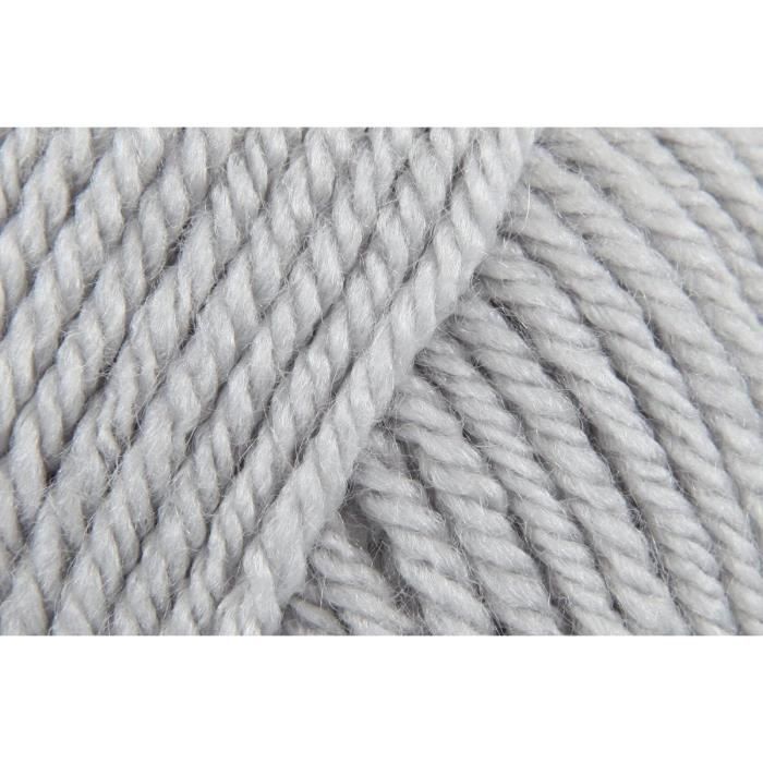 Lot De 10 Pelotes Fil Coton Recyclé Amigurumi Slim Cotton Blanc - 10 X 50g