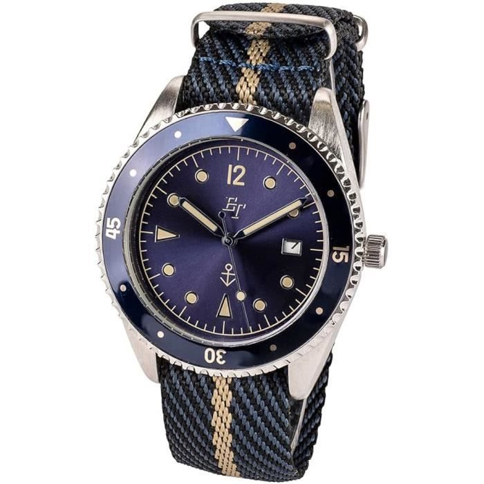Montre Homme Anchor Look Marin Ancre Sur Cadran Aiguilles