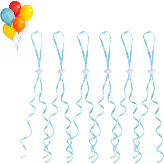 Lot De 50 Fermoirs À L'Hélium Avec Ficelle Pour Ballons - Bleu - Pour Fête  De Mariage, Anniversaire, Fête[u11496]