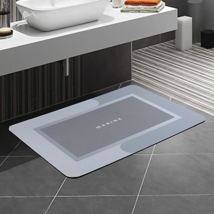 Tapis De Bain Antidérapant - 40x60 Cm, Poils Courts, Absorption Rapide, Doux, Couleur Beige - 9