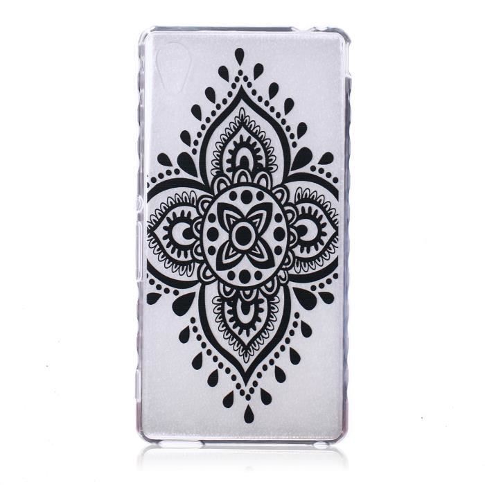 Super Mince Art Noir Blanc L Anis Etoile Fleur Tpu Doux Case