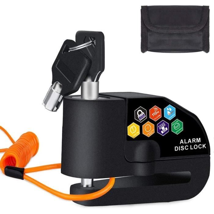 Antivol Moto Bloque Disque Moto avec Alarme, 110dB Bloc Disque Moto