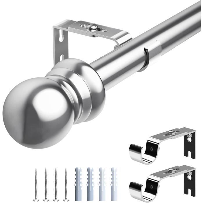 Tringle à Rideau Magnétique Kenney – Ajustable 40-71cm Pour Porte Métallique, Frigo – Fixation Sans Perçage