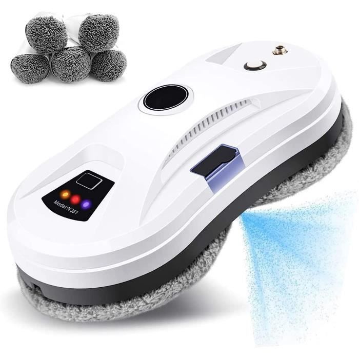 Robot Nettoyeur Vitre 5600PA Avec 10 Chiffons - Laveur Automatique Télécommandé Pour Fenêtres