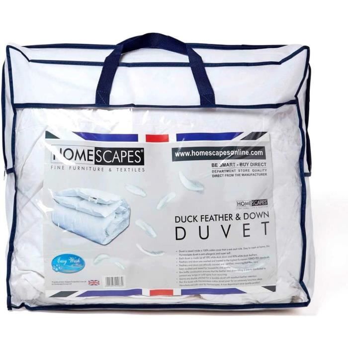 Duck Feather & Down Quilt 13.5 Tog Deluxe Duvet | Premium Hotel Quality Bedding | Super Soft Comforter | Anti Allergy | Single