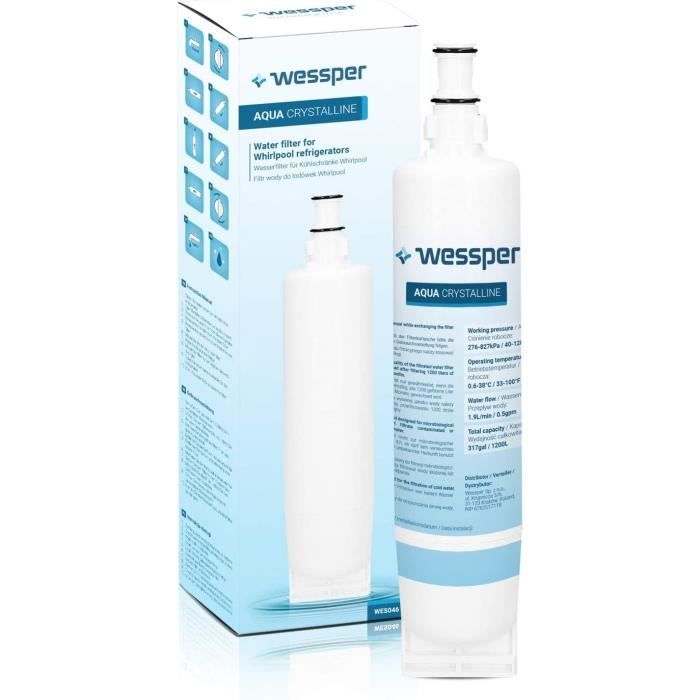 Filtro Acqua Frigorifero Whirlpool Filtri Acqua Per Frigorifero Whirlpool - 2 Pezzi, Ricambio Per Wpro SBS001 SBS002, Hama Ricambio Filtro Wpro SBS001 - Foto 3