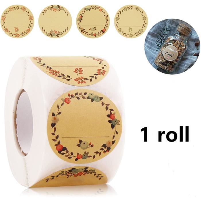 300pcs Étiquettes Kraft Autocollantes Confiance - Étiquettes Cadeaux Mariage Et Cuisine