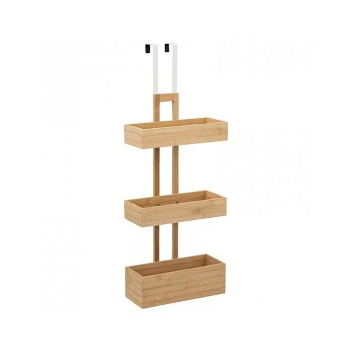 Étagère de porte 3 niveaux bambou Étagère de porte 3 niveaux bambou