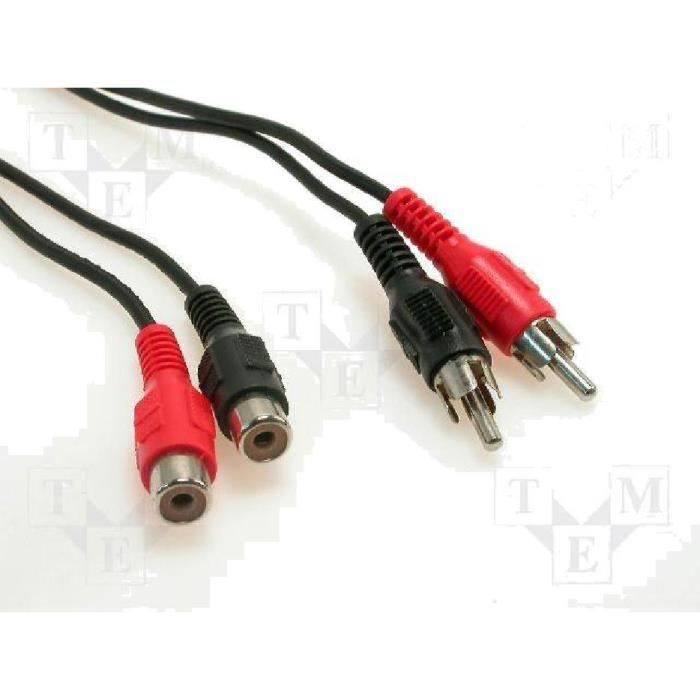Rallonge Audio Stéréo 2 X RCA Mâle/femelle 1.50m - Cdiscount TV Son Photo, Rallo