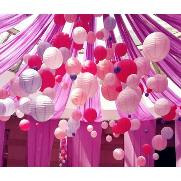 Lanternes En Papier Méduses Nid D'abeille - Lot De 3 (rose, Bleu, Violet) - Déco Suspendue Pour Fêtes Et Chambre