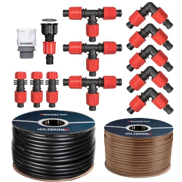 Kit D'irrigation Goutte à Goutte Automatique Pour Jardin - 25 M De Tuyau + Accessoires - Économiseur D'eau