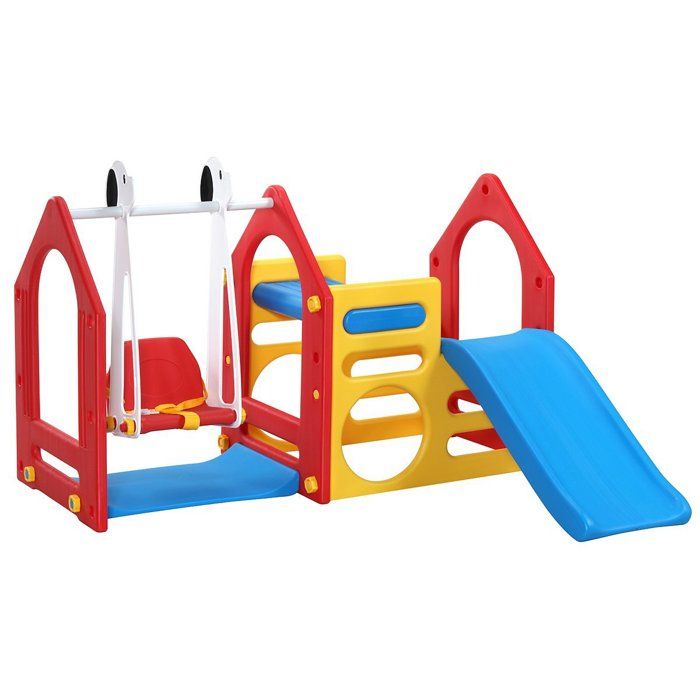 Maison De Jeu Pour Enfants Avec Toboggan Et Balancoire Ks 104 Cdiscount Jeux Jouets