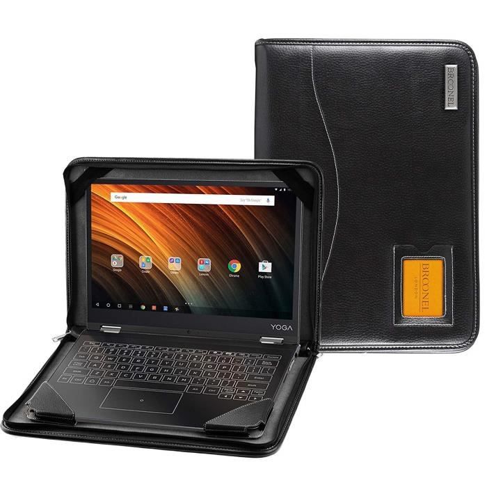 Top achat PC Portable Broonel - Série Contour - Housse Noir En Cuir De pour Ordinateur Portable Compatible avec le Lenovo ThinkPad P53 15.6" pas cher