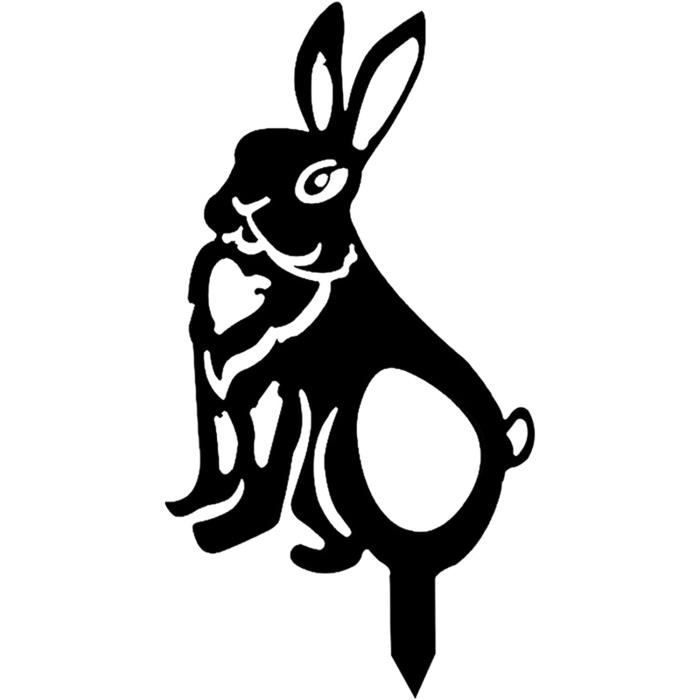 Lapin Statue De Jardin Style Vintage Sculpture En Métal Fantaisie