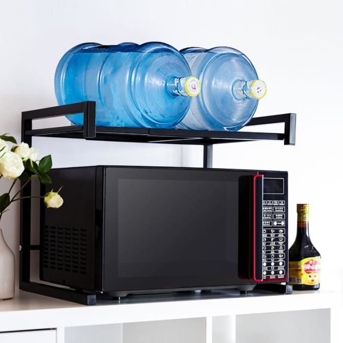 Support Extensible En Metal Four A Micro Ondes De Fourniture De Vaisselle Vaisselle Avec 3 Crochets De Rangement Noir 40 60cm X 36cm Achat Vente Support De Micro Ondes Cdiscount