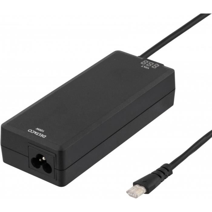 Chargeur Universel 120W Pour Ordinateur Portable – Voiture Et Secteur, 8 Embouts
