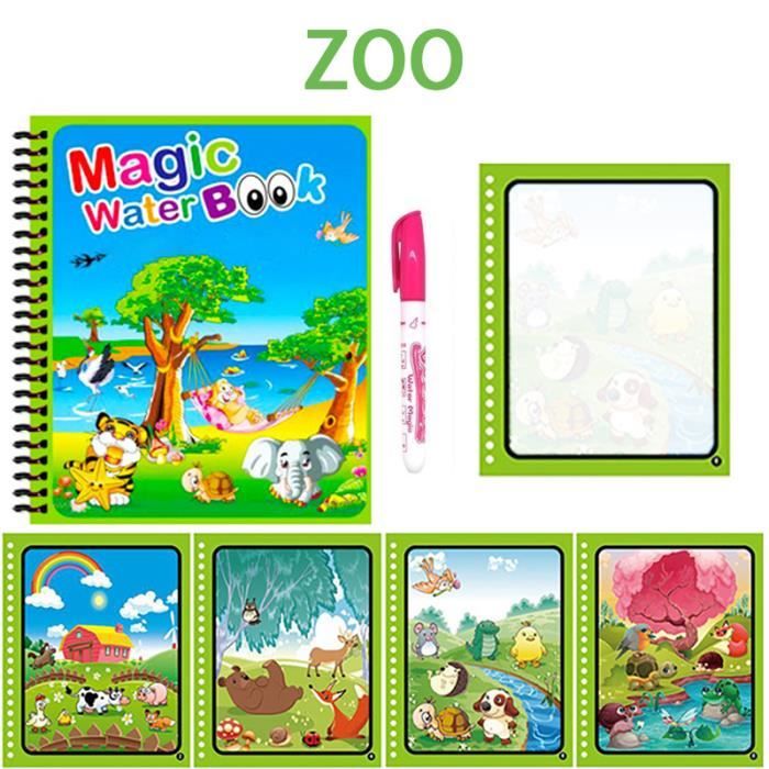 Livre de Coloriage 8 Pièces peinture magique a L'eau à Enfant, livre magique à l