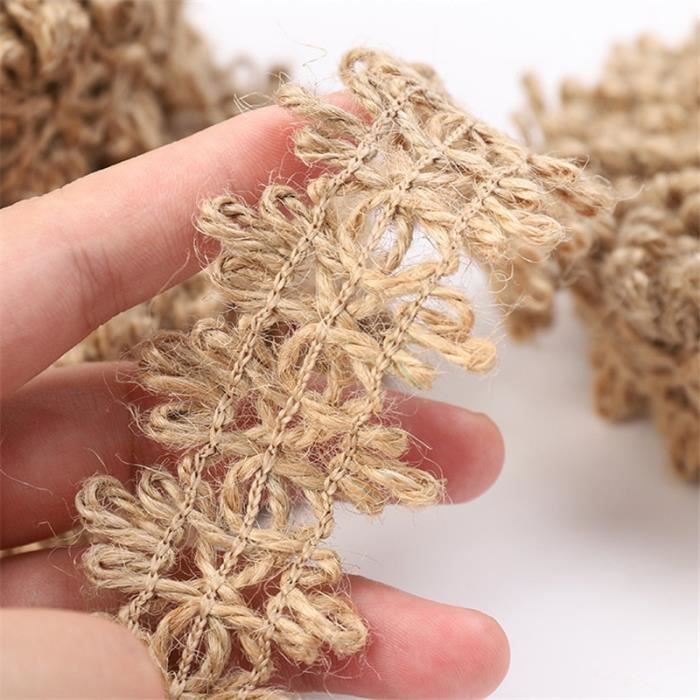 Lot De 2 Coussinets Alliances Rustiques Toile De Jute Vintage - 10x8 Cm Pour Mariage