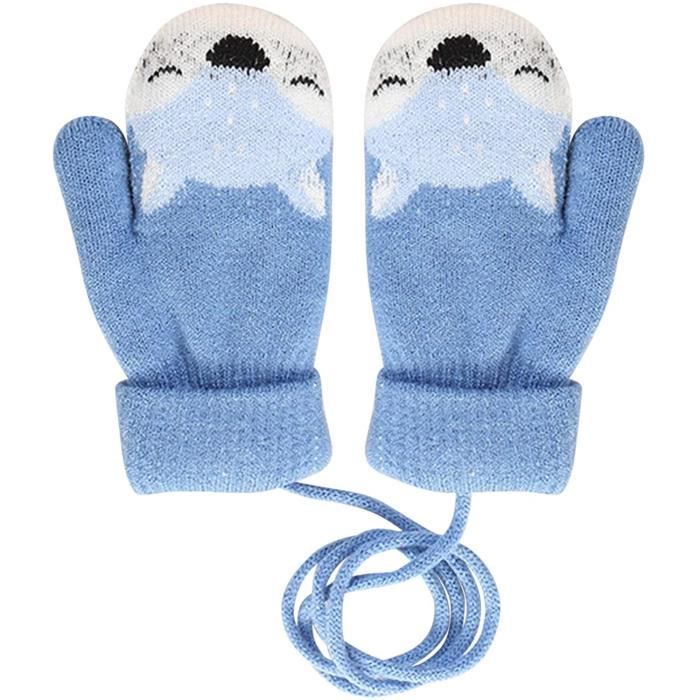 Mitaines pour enfants 2 6 ans enfants hiver gants chauds bébé filles  garçons enfant en bas âge épaissir ours mignon tricoté polaire gant enfant  doux